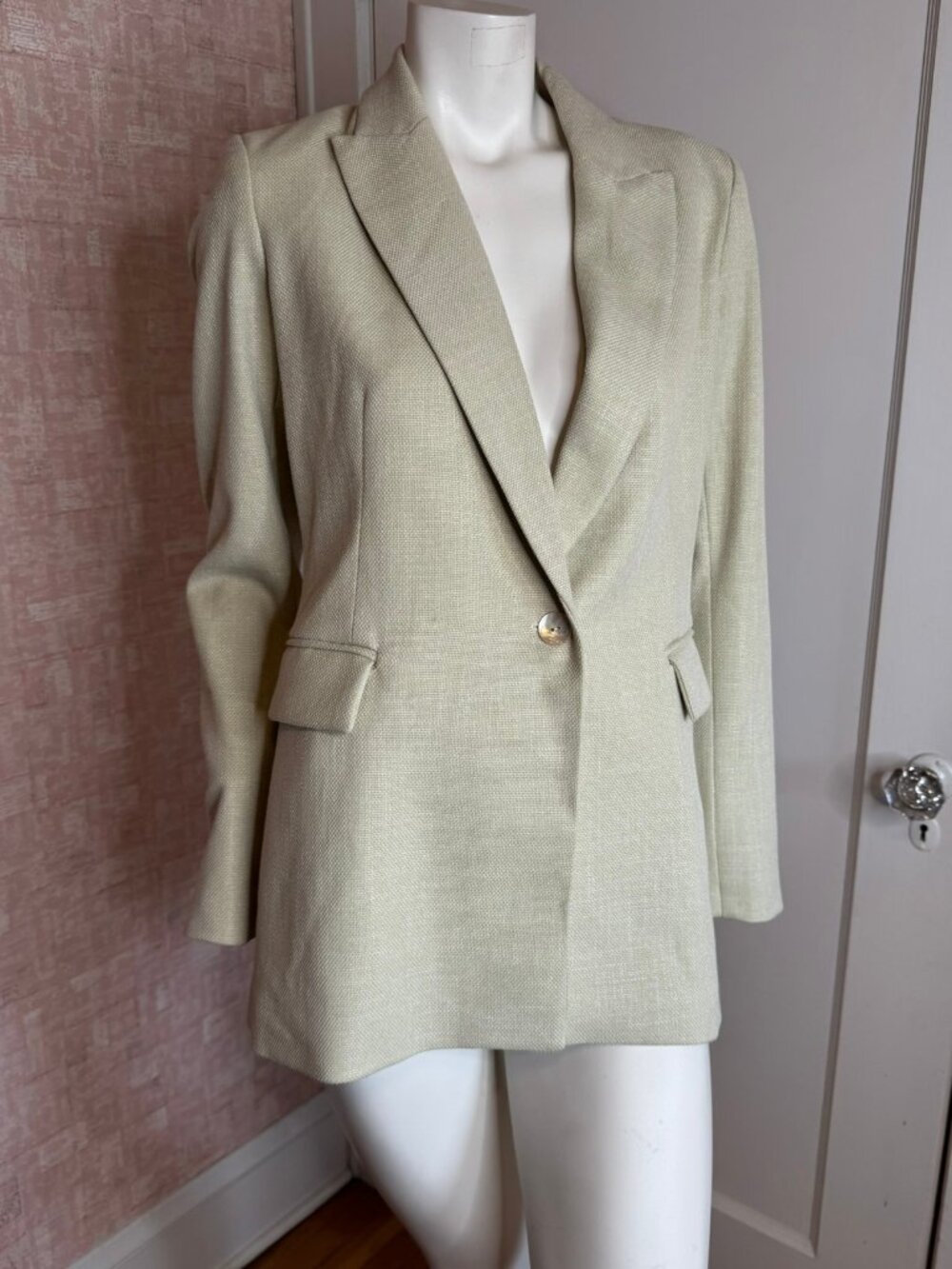 House of Harlow 1960 LiHouse of Harlow 1962 Light Green Long Blazer Jacket sz XS